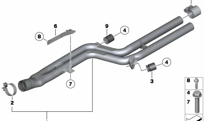 Amortiguador de vibraciones para BMW Serie 5 F10, F10N, Z4 E89 (OEM 18307591466). Original BMW