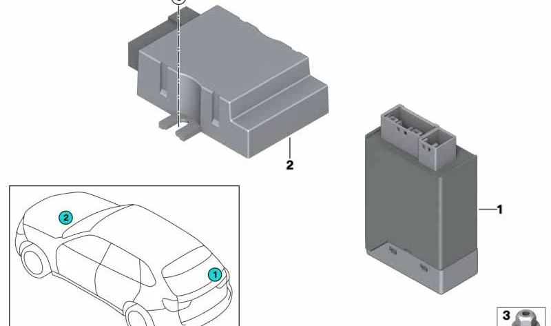 Módulo de control para bomba de combustible OEM 16147411596 para BMW (Modelos compatibles: F20, F21, F22, F23, F87, F30, F31, F34, F35, F32, F33, F36, F07, F10, F11, F18, F06, F12, F13, F01, F02, F04, F25, F26, F15, F16). Original BMW.