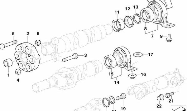 Arandela de ajuste OEM 26121229540 para BMW E46. Original BMW.