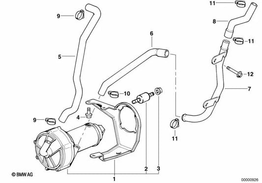 Bomba de aire para BMW Serie 5 E34 (OEM 11721742286). Original BMW