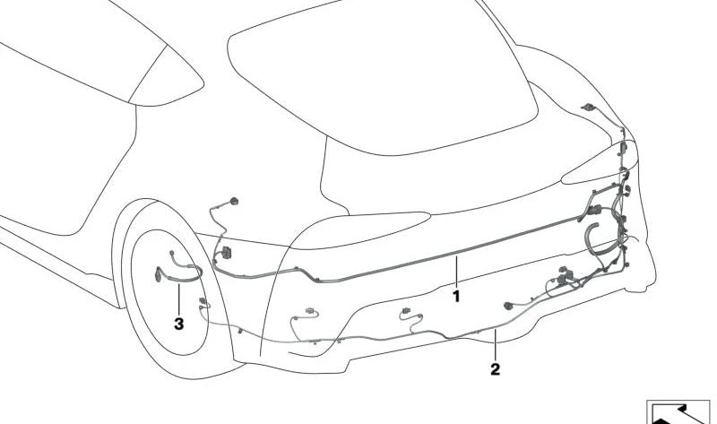 Cavo del freno a mano elettrico OEM 61115A07236 per BMW G20, G21, G28, G29. BMW originale.