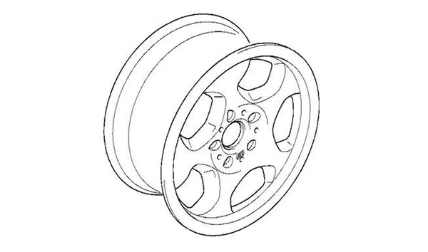 Llanta de aleación M Kontur Classic-Styling 23 para BMW Serie 3 E36 (OEM 36112227295). Original BMW