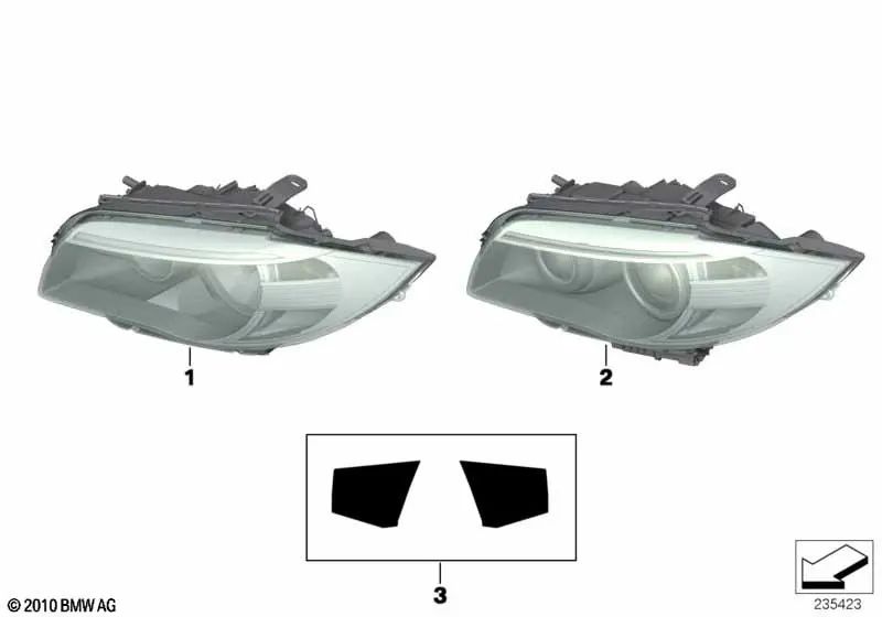 Juego de Film Protector para Faros Halógenos para BMW E81, E82, E87, E87N, E88 (OEM 63120398973). Original BMW.