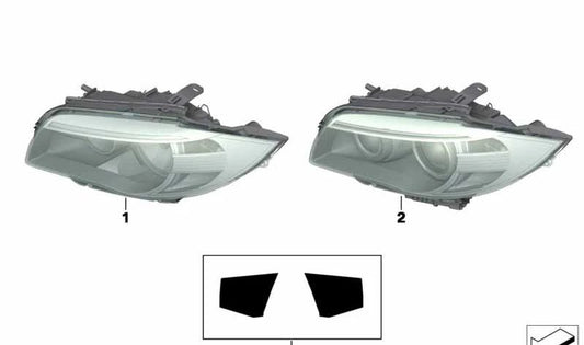 Faro Bi-Xenón izquierdo OEM 63117273833 para BMW E82, E88. Original BMW.