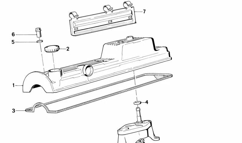 Junta de perfil OEM 11121285973 para BMW E30, E28, E34. Original BMW.