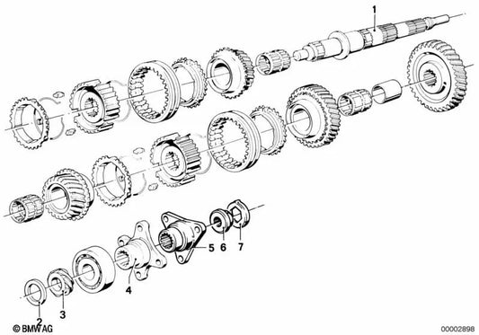 Arandela de distancia para BMW E21, E30, E12, E28 (OEM 23221630219). Original BMW.