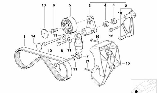 Tornillo de cilindro OEM 07119901972 para BMW E36, E38, E65, E83, Z3. Original BMW.