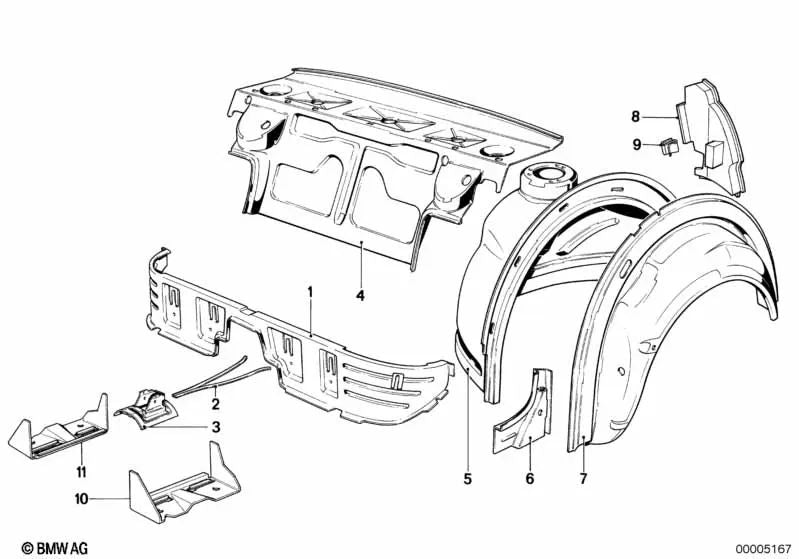 Abrazadera para BMW Serie 5 E28 (OEM 51327441122). Original BMW