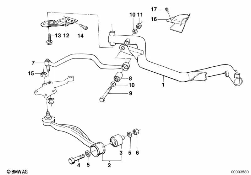 Soporte izquierdo para BMW E34, E32, E31 (OEM 31121131639). Original BMW