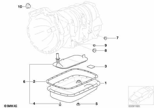 Ölwanne für BMW E46, E39, E83 (OEM 24117533835). Original BMW