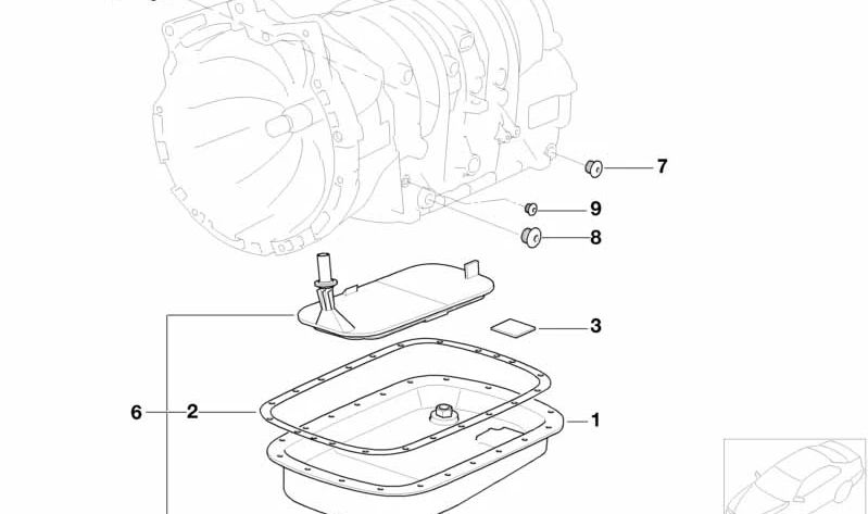 Cárter de aceite OEM 24117533733 para BMW E36, E46, E39, E83, Z3. Original BMW.