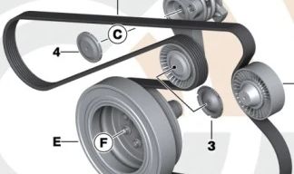 Juego de reparación de transmisión por correa para BMW Serie 3 E90, E91, E92, X3 E83 (OEM 11282357310). Original BMW