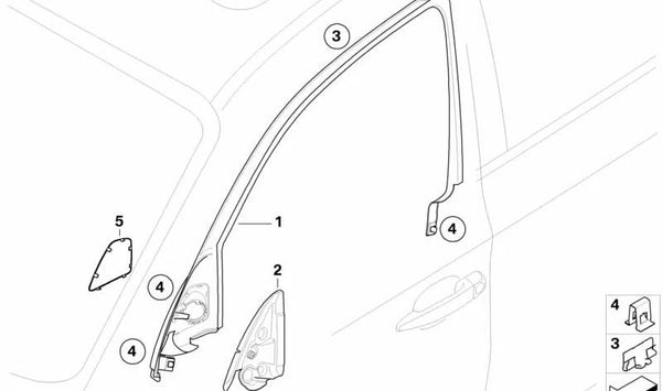 Rejilla cubreparagolpes izquierda OEM 51337077179 para BMW Serie 1 (E87). Original BMW.