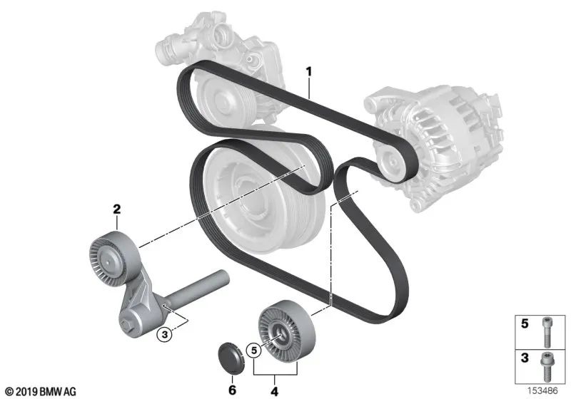 Umlenkrolle für BMW E70, E70N, E71 (OEM 11287799859). Original BMW