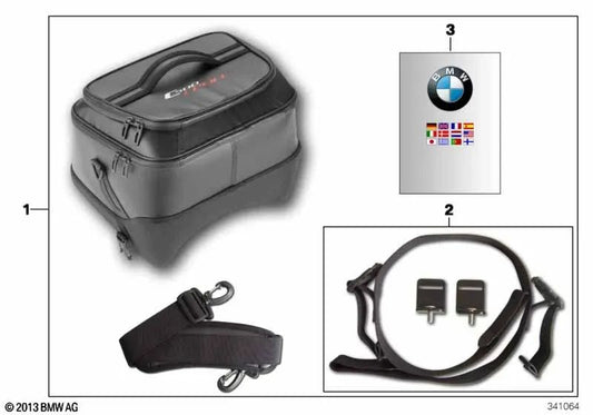 Conexión para bolsa de túnel central para BMW Motorrad C K18 (OEM 77458527312). Original BMW Motorrad