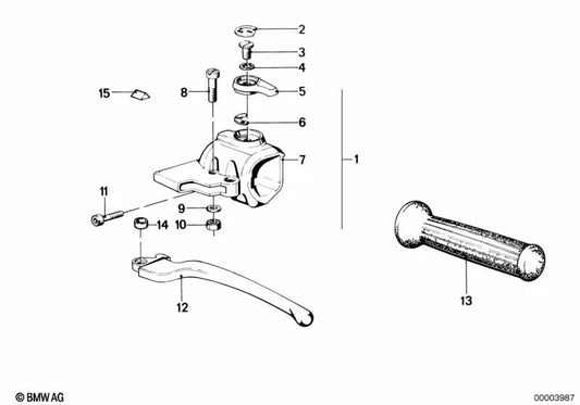 Palanca manual plateada izquierda para BMW (OEM 32721338828). Original BMW