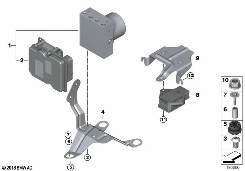 DSC hydroaggregate for BMW Z4 E89 (OEM 34516795705). Genuine BMW