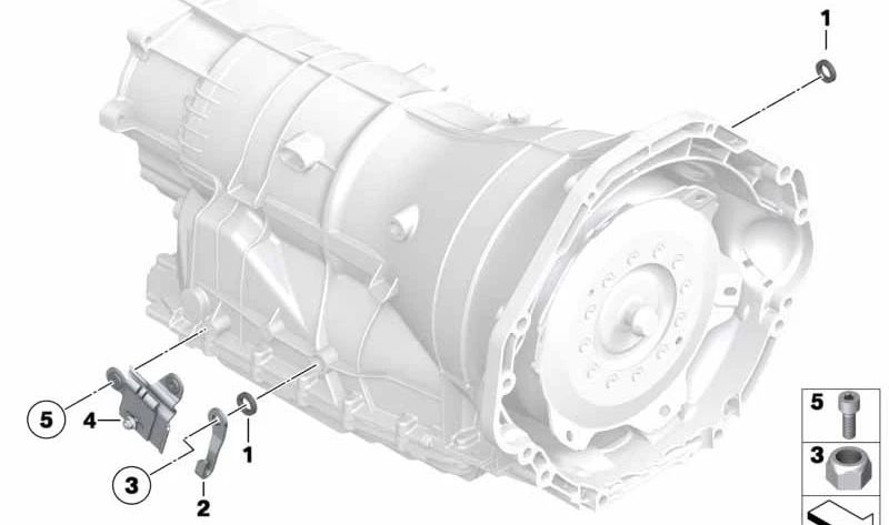 Palanca selectora de cambio OEM 24147571240 para BMW E60, E61, F01, F02. Original BMW