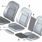 Funda del reposacabezas de confort de cuero derecha para BMW F07N, F10N, F11N, F18N (OEM 52107350168). Original BMW.