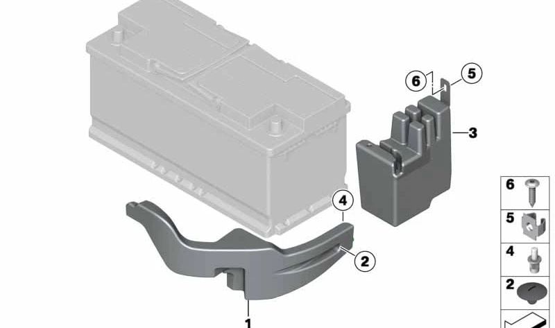 Batería-Crashpad para BMW Serie 6 F06, F12, F13 (OEM 61217607453). Original BMW