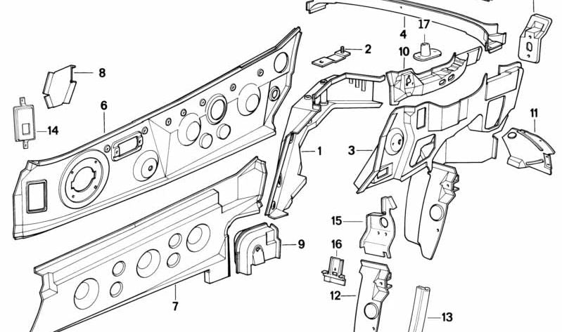 Larguero derecho para BMW (OEM 41112291188). Original BMW