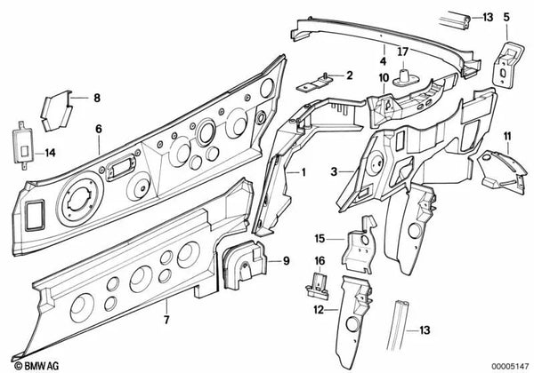 Placa derecha para BMW (OEM 41112291662). Original BMW.