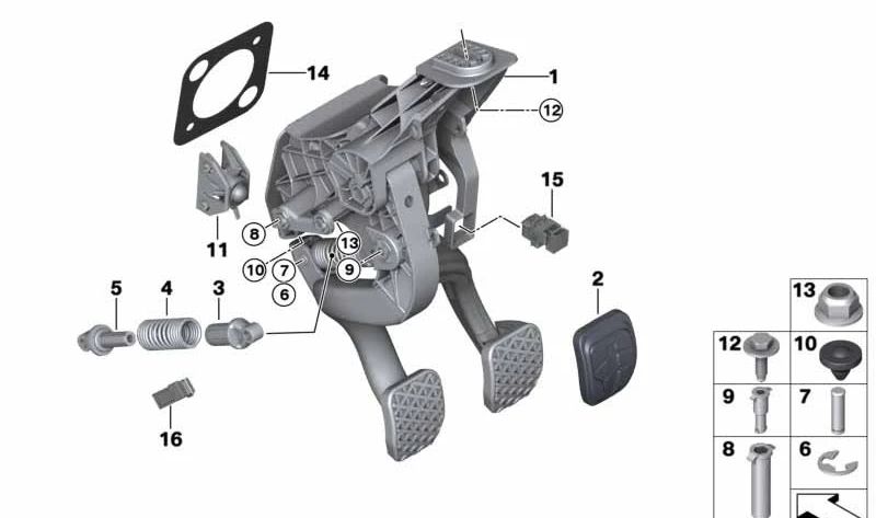 Complete shift pedal OEM 35006873116 for BMW G20, G21, G29. Original BMW.