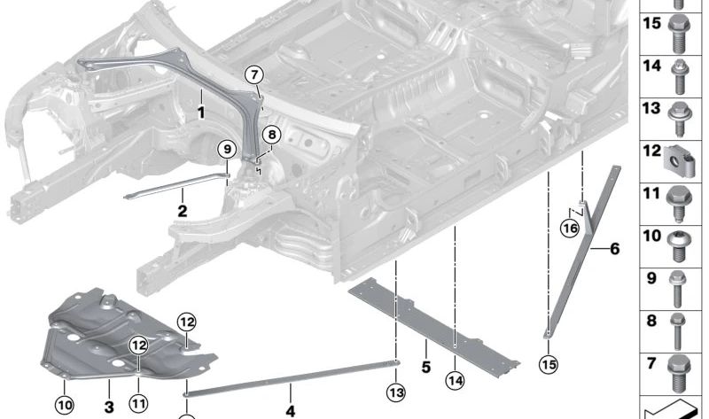 Schubfeld Center for BMW G23, G23N (OEM 51617486019). Genuine BMW