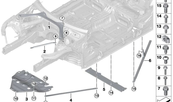 Schubfeld Centro para BMW G23, G23N (OEM 51617486019). Original BMW