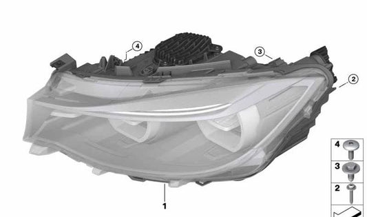 LED AHL LEGA OEM 63117470420 for BMW F34. Original BMW.