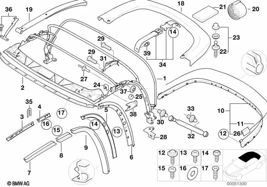 Persning pour BMW (OEM 54318412055). BMW d'origine.