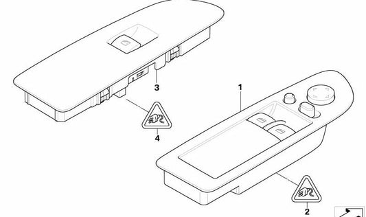 Module d'interrupteur électrique électrique pour le conducteur OEM 61319216537 | Compatible avec BMW E81, E82, E87, E88, E90, E91, E92, E93. BMW d'origine