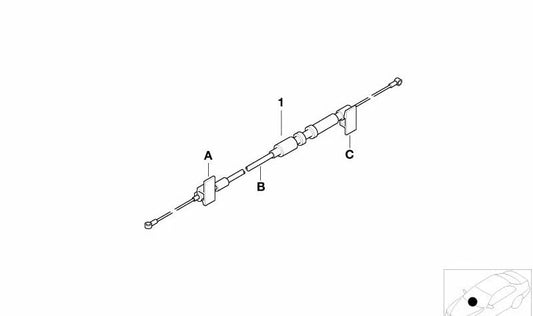 Cable Bowden Descongelación para BMW Serie 5 E39 (OEM 64118391802). Original BMW