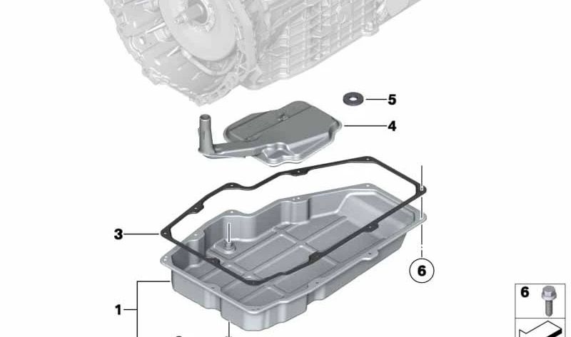 IMAN DEL COTER OEM 24117595896 per BMW (Modelli compatibili: E72, F01, F02, F10, F11, F15, F16, F25, F26, E70, E71). BMW originale.