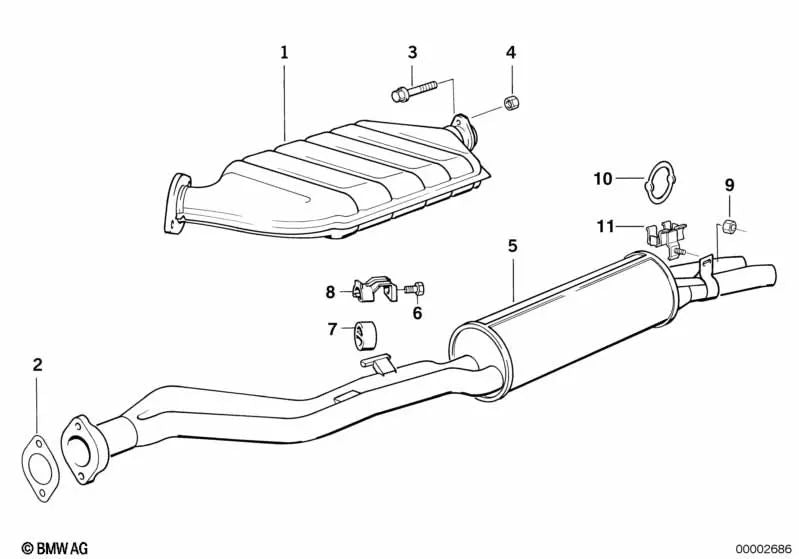 Rubber ring for BMW E30, E28, E34, E24, E32 (OEM 18211177708). Genuine BMW.