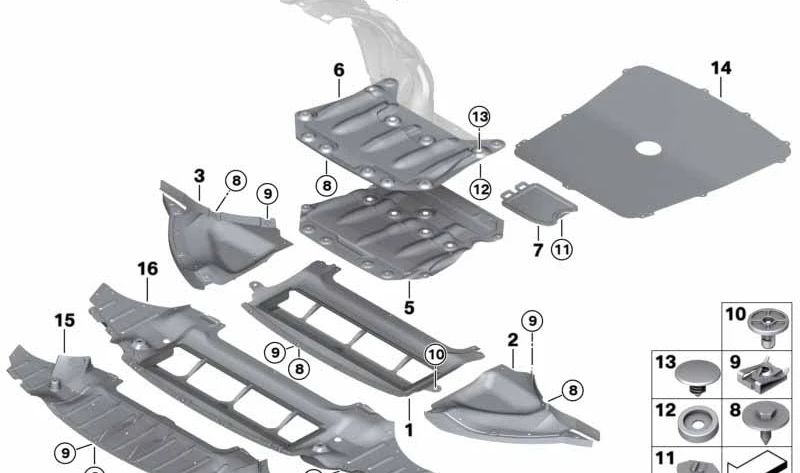 Cubierta deslizante OEM 51758066101 para BMW Serie 4 F82 (M4). Original BMW.