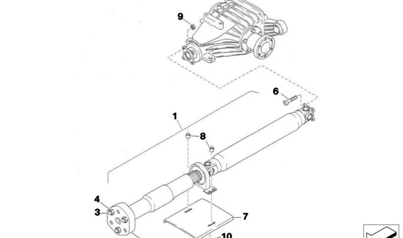 Gelenkwelle para BMW F10, F11, F01N, F02N (OEM 26112271806). Original BMW