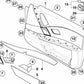 Parte inferior del tirador delantero derecho para BMW E60, E61 (OEM 51417076290). Original BMW