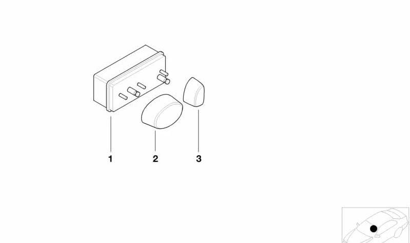 Botón de ajuste del asiento delantero para BMW E52 (OEM 61318382297). Original BMW