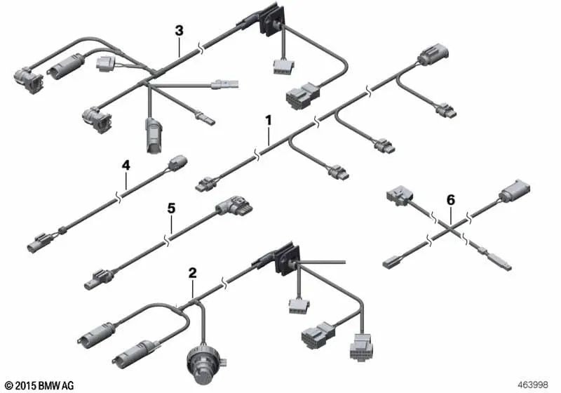 Cableado de transmisión para BMW Serie 3 E90, E90N, E92, E92N, E93, E93N (OEM 61127839068). Original BMW