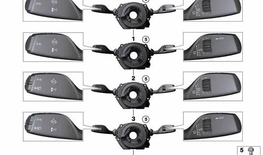 Management Column Control Center für BMW 2 F22 -Serie, F23, F87, 3 F30 -Serie, F34, F35, F80, 4 F32, F33, F36, F82, F83 (OEM 61315A32CD5). Original BMW.