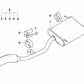 Rear silencer for BMW E46, E70, E53 (OEM 18101433388). Original BMW