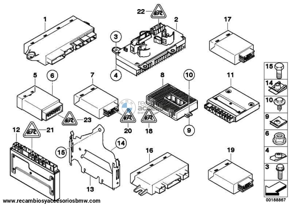 Centralita Elevalunas Maletero Para Bmw E61 E65 E66 E67 E68 . Original Recambios