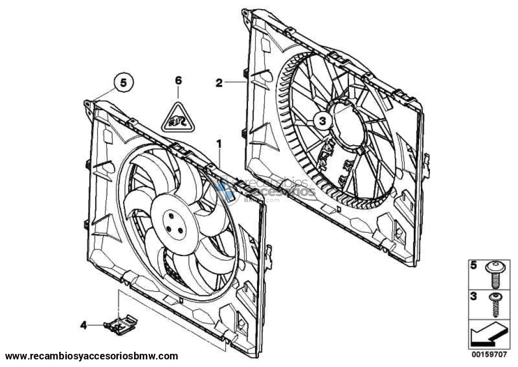 Cerco De Ventilador Con 400W Para Bmw E81 E87 E88 E82 E90 E91 E92 E93 E84 E89 . Original Bmw.