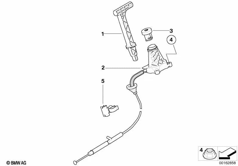 Emergency unlocking for BMW X5 E70, X6 E71 (OEM 24507590204). Original BMW.