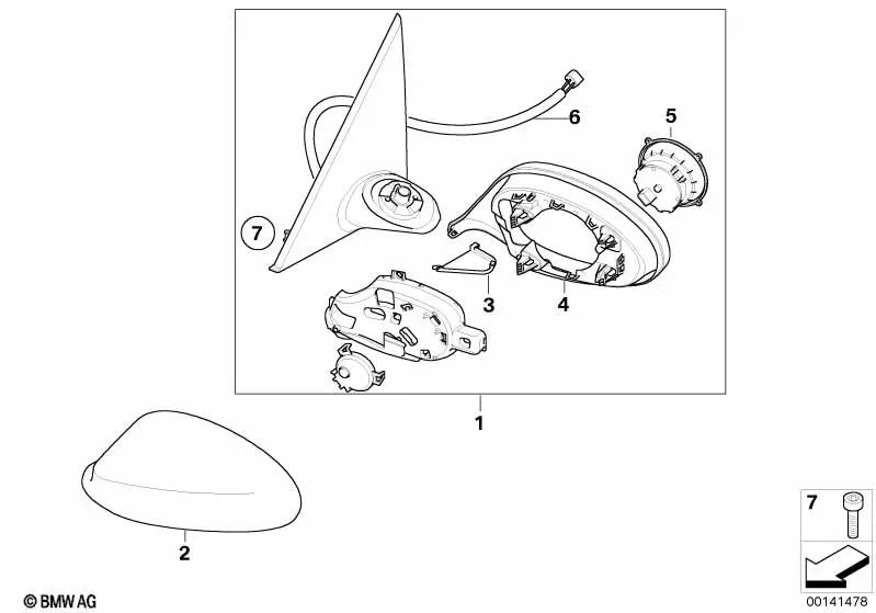 Left primed cover for BMW 1 Series E81, E82, E87, E87N, E88 (OEM 51167125557). Genuine BMW