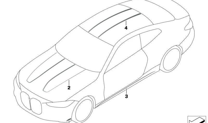 Film Application Kit for BMW G82 4 Series (OEM 51147886390). Original BMW