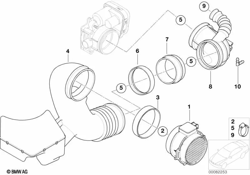 Junta de estanqueidad para BMW X5 E53 (OEM 13711440173). Original BMW.