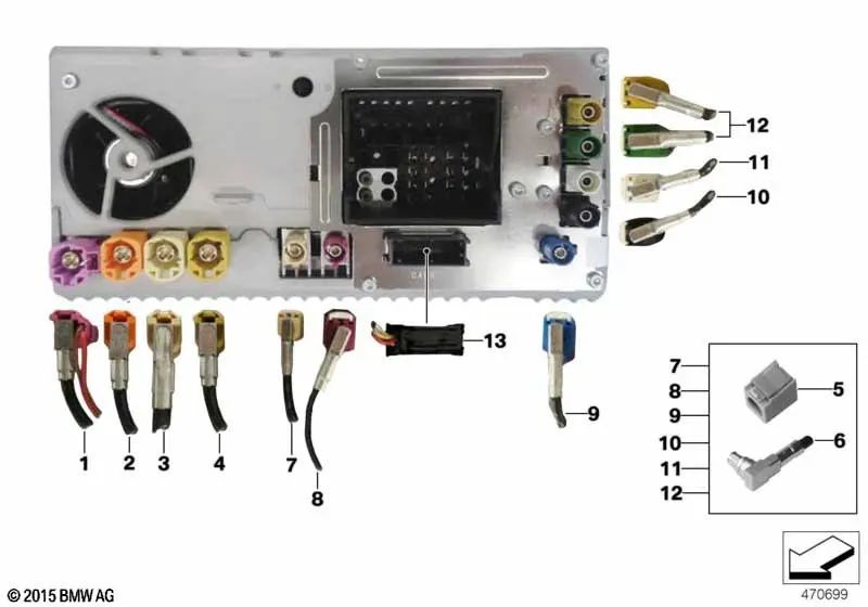 Módulo de Reparación Antena GPS para BMW F36, F36N (OEM 61119377613). Original BMW