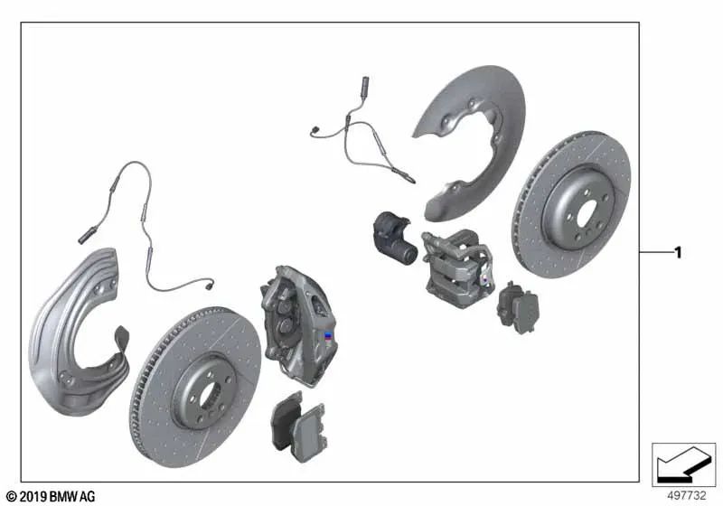 Carbon ceramic brake kit for BMW G80, G82, G83 . Original BMW